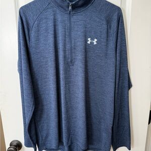 Under Armour Blue Quarter-Zip Pullover - Athletic Shirt - Excellent Condition